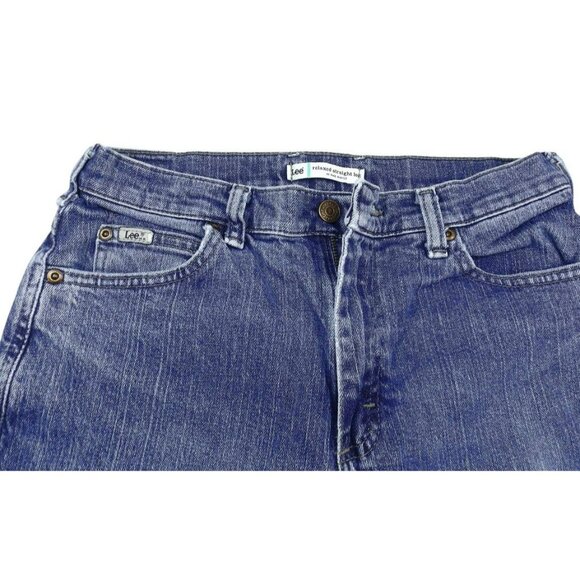 Lee Relaxed Straight Leg Women Jeans size 6 medium Distressed    JH886 - Picture 2 of 4